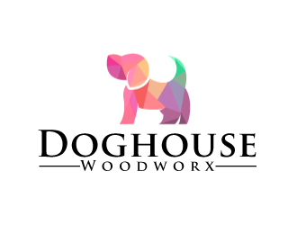 Doghouse Woodworx logo design by ElonStark