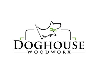 Doghouse Woodworx logo design by ElonStark
