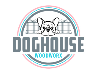 Doghouse Woodworx logo design by ElonStark