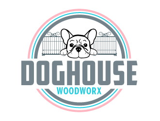 Doghouse Woodworx logo design by ElonStark