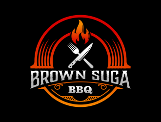 Brown Suga BBQ logo design by funsdesigns