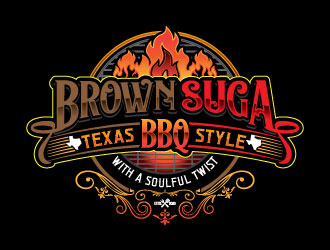 Brown Suga BBQ logo design by Godvibes