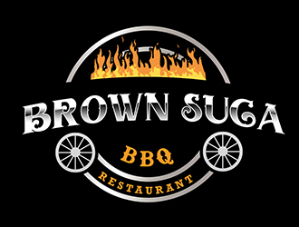 Brown Suga BBQ logo design by PrimalGraphics
