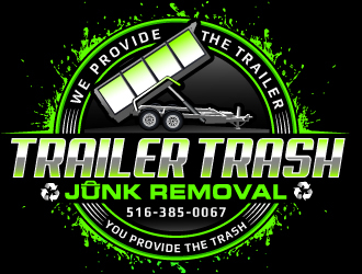 Trailer trash junk removal  logo design by LucidSketch