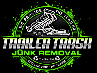 Trailer trash junk removal  logo design by LucidSketch