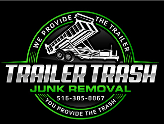 Trailer trash junk removal  logo design by LucidSketch