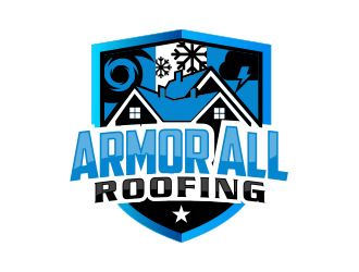 Armor All Roofing logo design by MarkindDesign