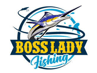 Boss Lady Fishing logo design by ElonStark