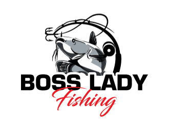 Boss Lady Fishing logo design by ElonStark