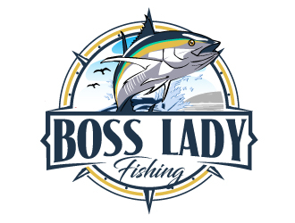 Boss Lady Fishing logo design by ElonStark