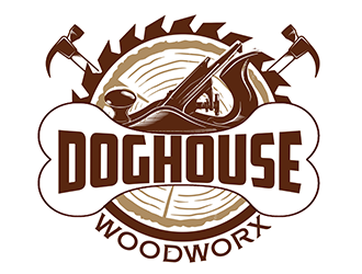 Doghouse Woodworx logo design by 3Dlogos