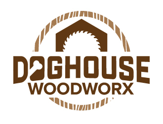 Doghouse Woodworx logo design by jaize