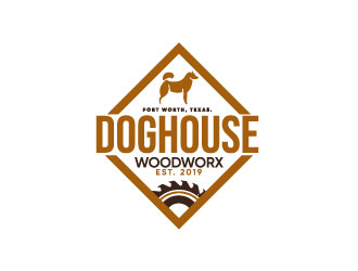 Doghouse Woodworx logo design by Erasedink