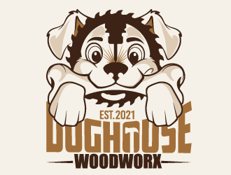 Doghouse Woodworx logo design by Suvendu