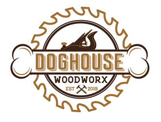 Doghouse Woodworx logo design by LogoInvent