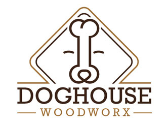 Doghouse Woodworx logo design by LogoInvent