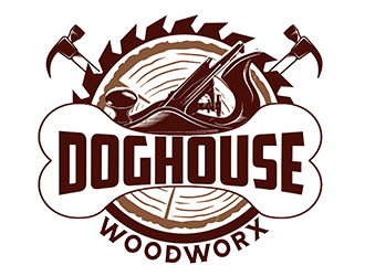 Doghouse Woodworx logo design by 3Dlogos