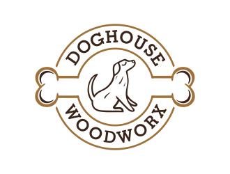 Doghouse Woodworx logo design by done