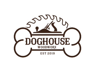 Doghouse Woodworx logo design by pete9