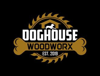 Doghouse Woodworx logo design by Dhieko