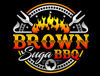 Brown Suga BBQ logo design by DreamLogoDesign