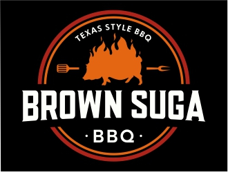 Brown Suga BBQ logo design by Mardhi
