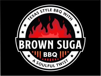 Brown Suga BBQ logo design by Mardhi