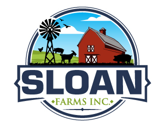Sloan Farms Inc. logo design by ElonStark