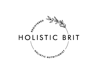 holistic brit - registered holistic nutritionist (RHN) logo design by wongndeso
