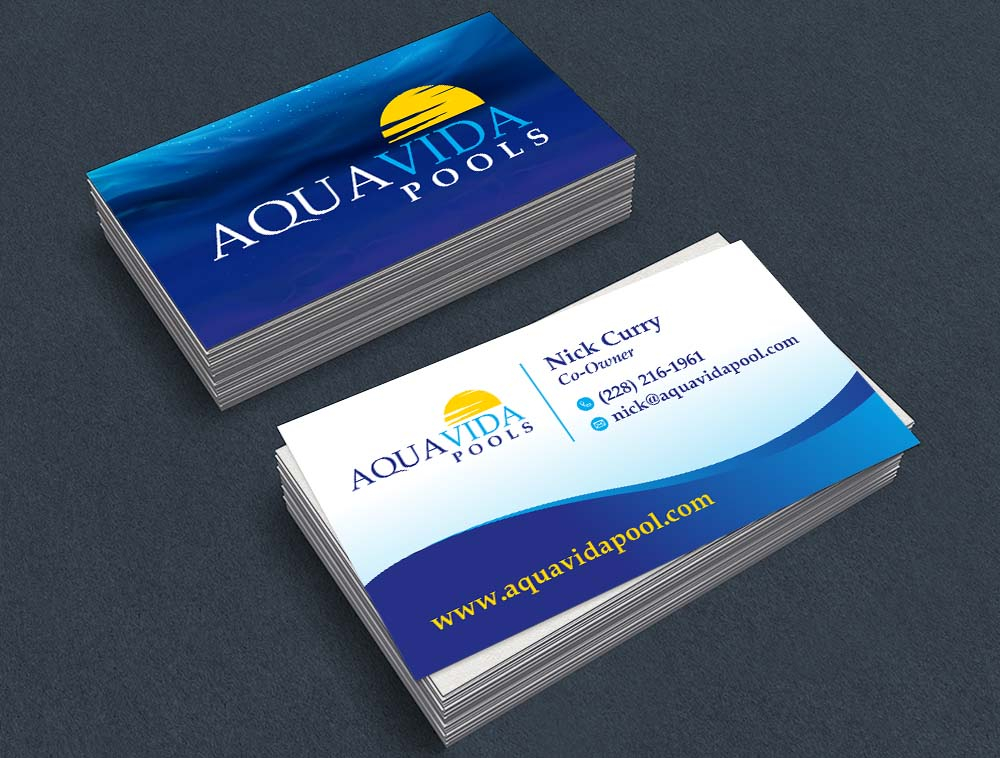 AquaVida Pools logo design by SOLARFLARE