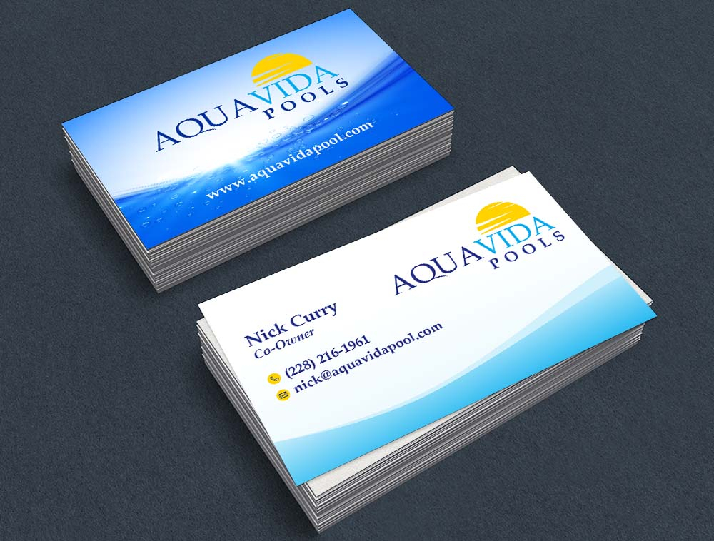 AquaVida Pools logo design by SOLARFLARE