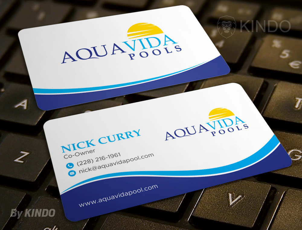 AquaVida Pools logo design by Kindo