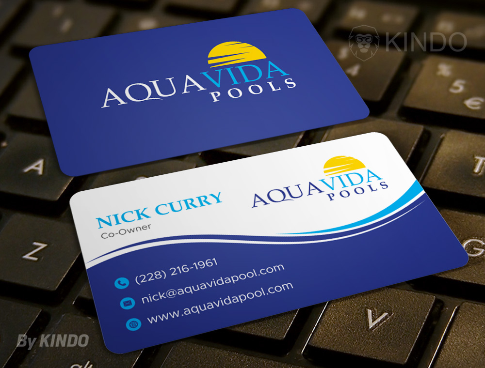 AquaVida Pools logo design by Kindo