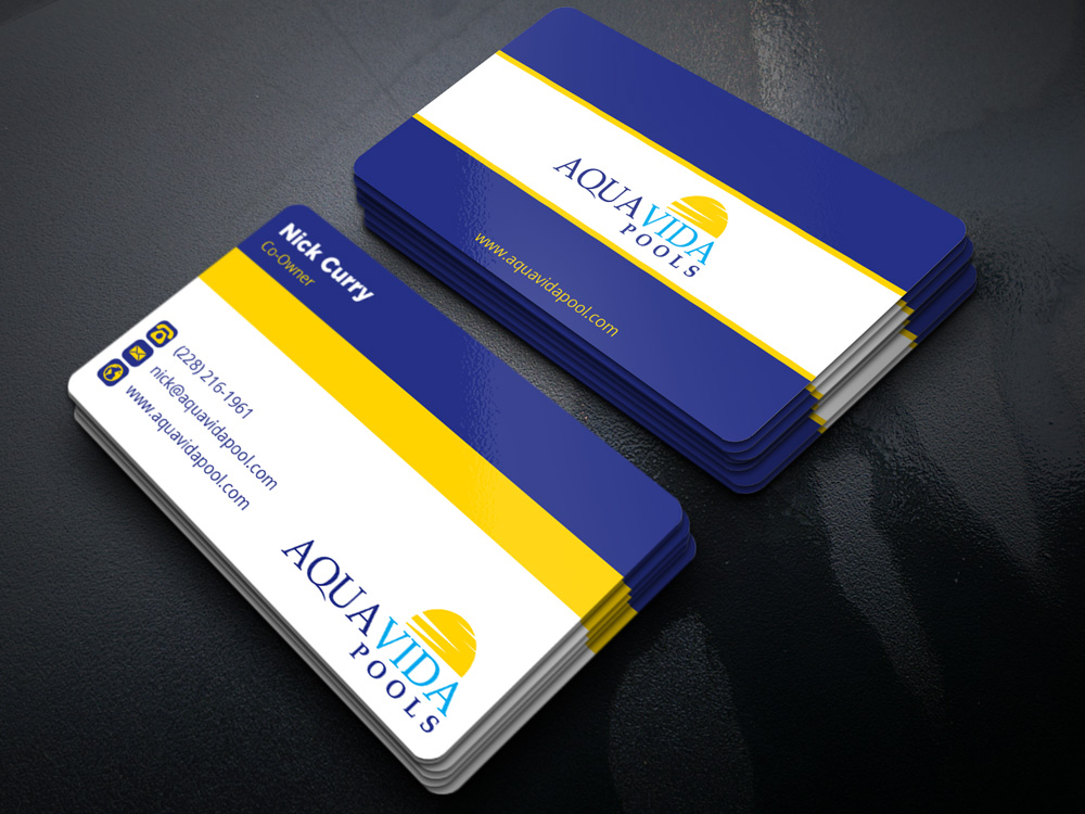 AquaVida Pools logo design by Gelotine