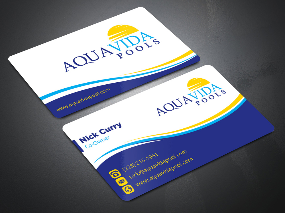 AquaVida Pools logo design by Gelotine