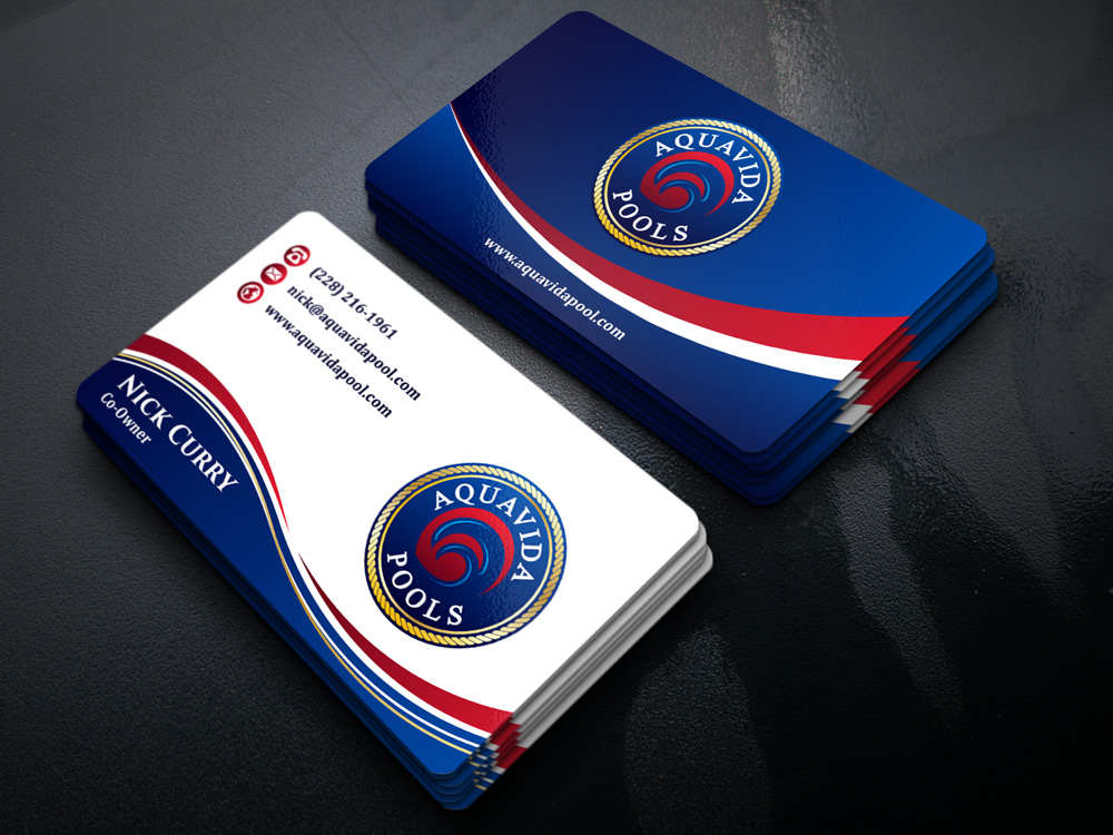 AquaVida Pools logo design by Gelotine