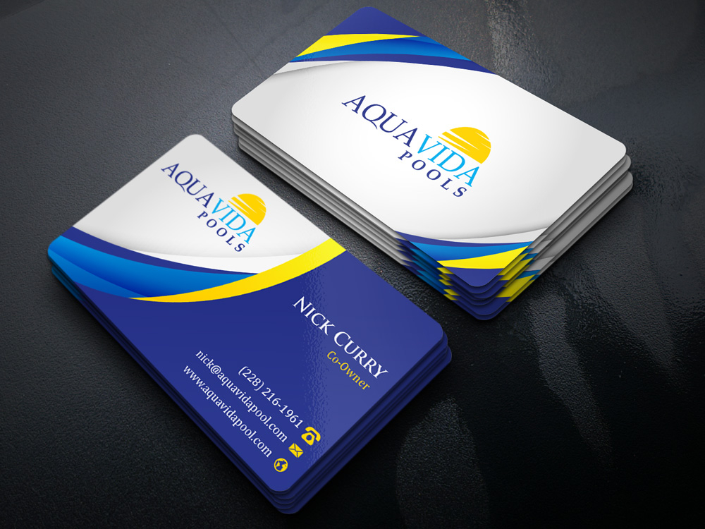 AquaVida Pools logo design by Gelotine