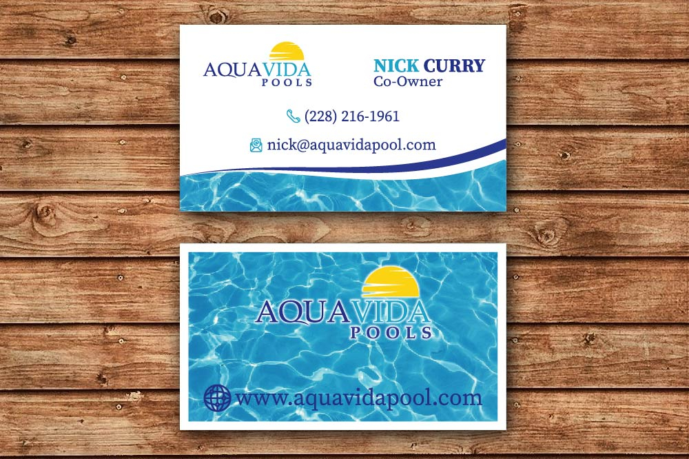 AquaVida Pools logo design by bulatITA
