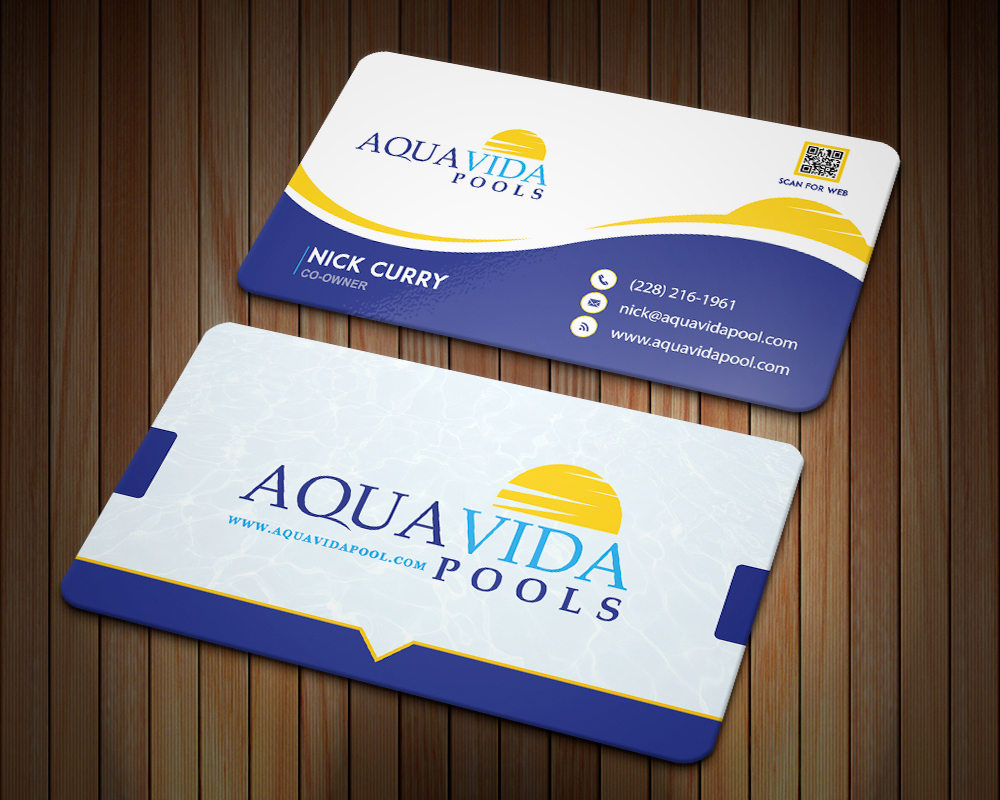 AquaVida Pools logo design by MastersDesigns