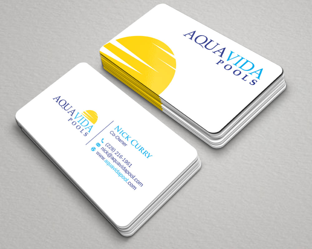 AquaVida Pools logo design by Boomstudioz