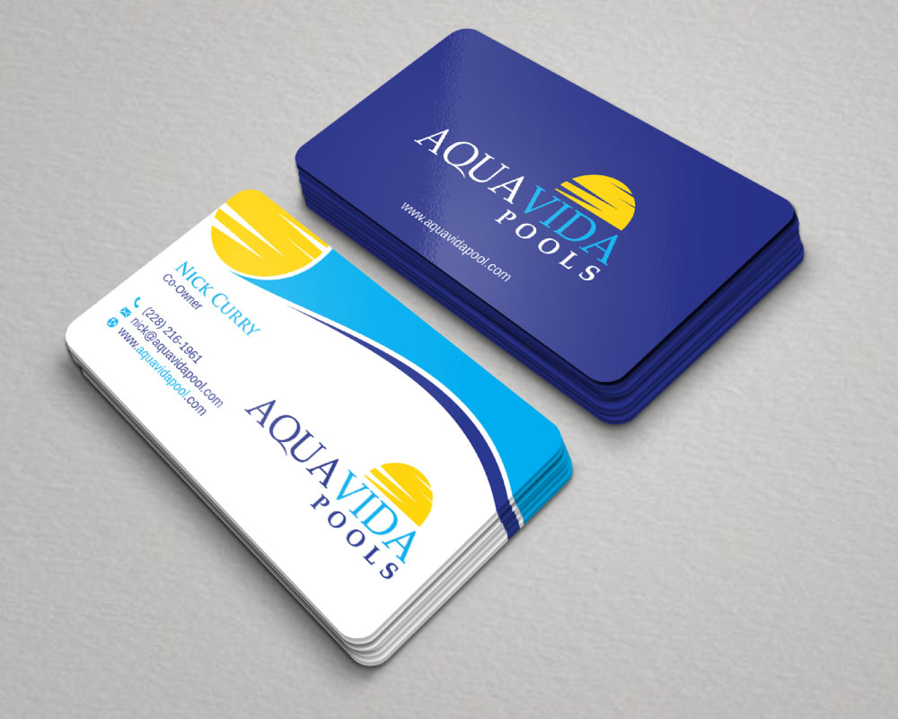 AquaVida Pools logo design by Boomstudioz