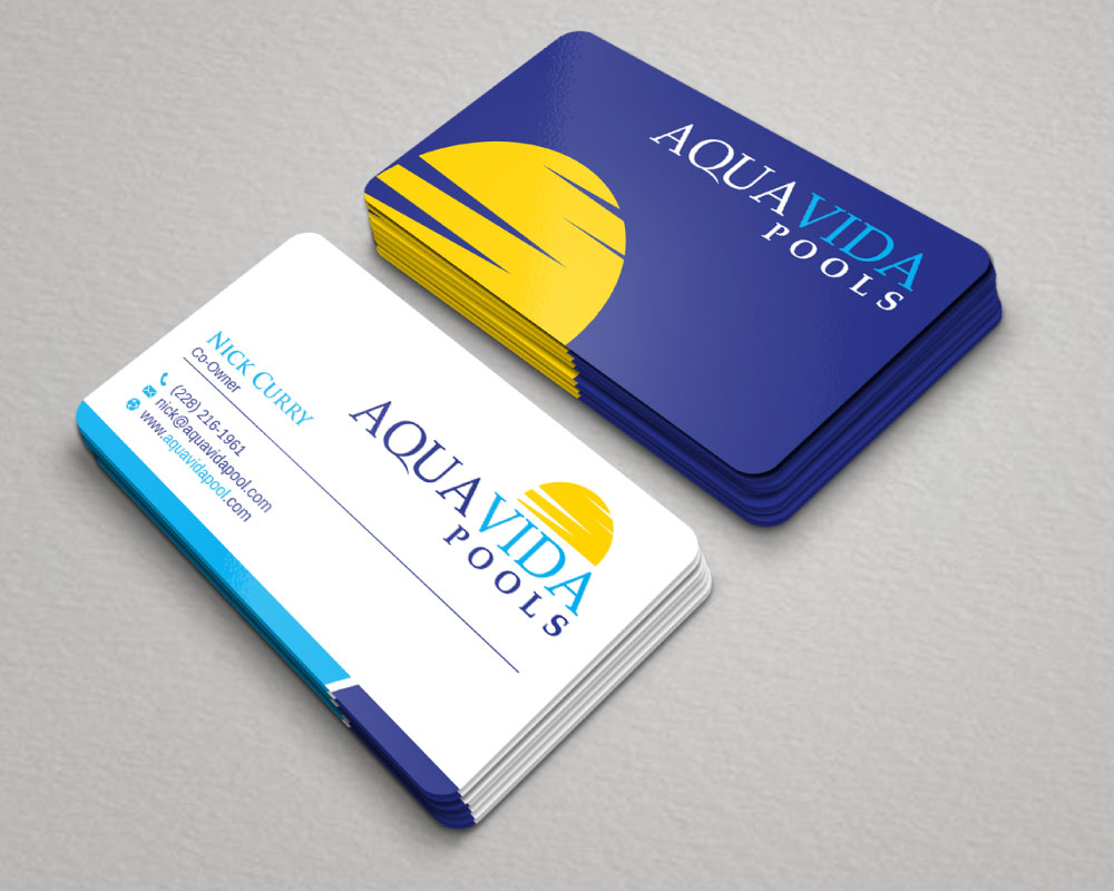 AquaVida Pools logo design by Boomstudioz
