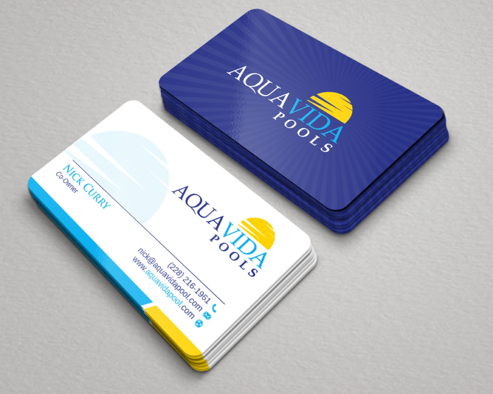 AquaVida Pools logo design by Boomstudioz
