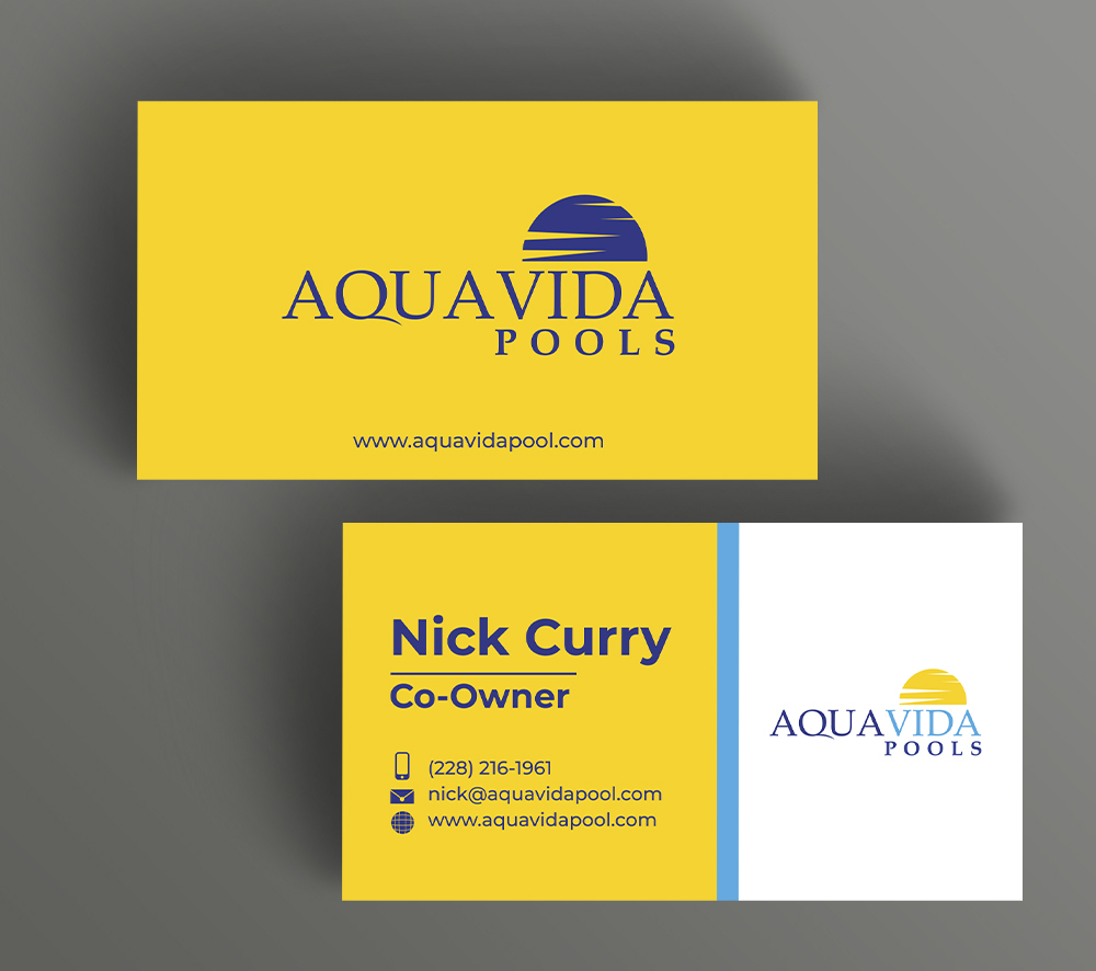 AquaVida Pools logo design by Boooool