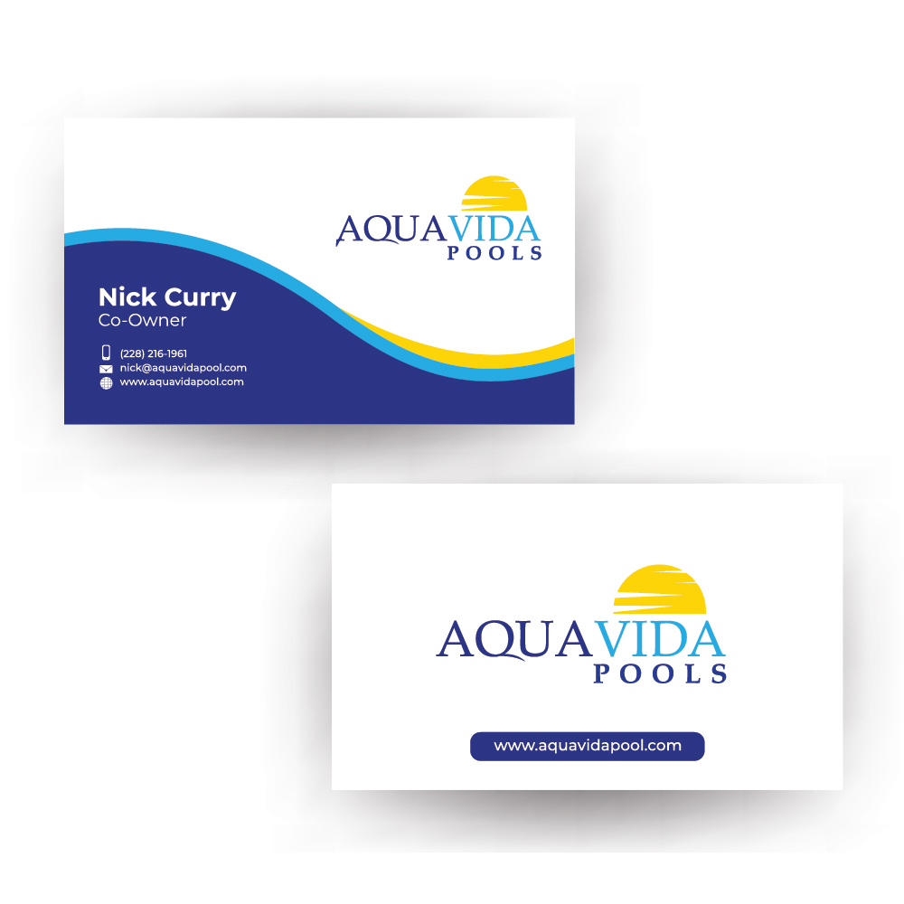 AquaVida Pools logo design by Boooool