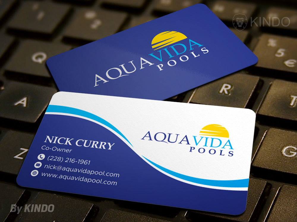 AquaVida Pools logo design by Kindo