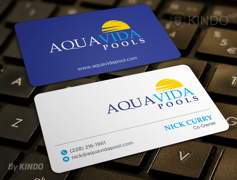 AquaVida Pools logo design by Kindo