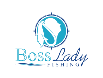 Boss Lady Fishing logo design by almaula