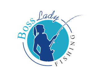 Boss Lady Fishing logo design by almaula
