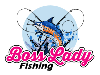 Boss Lady Fishing logo design by ElonStark